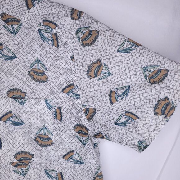 Patagonia Shirt Mens Large Floral Go To Sienna Clay Button Down Organic Cotton - Picture 4 of 11
